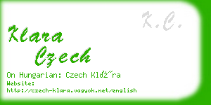 klara czech business card